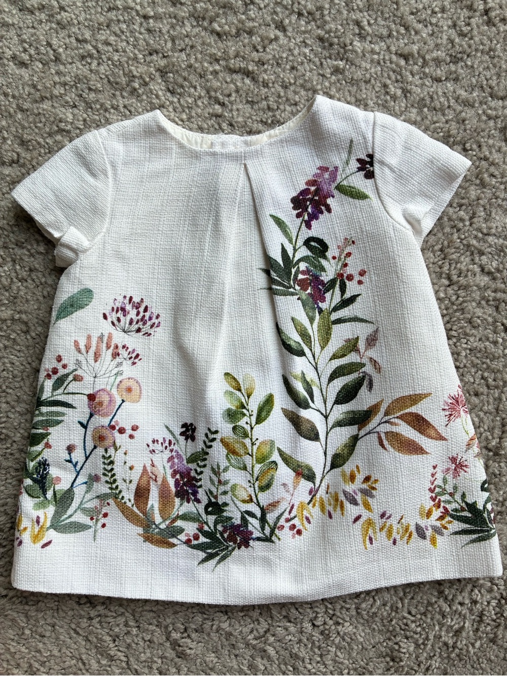 Zara Garden Floral Cotton Textured Dress